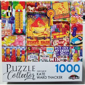 CraZArt Puzzle Collector State Fair 1000pc Kate Ward Thacker Complete Preowned